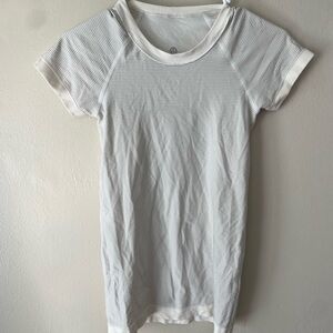 lululemon athletica Short Sleeve Tee - Light Gray Stripes